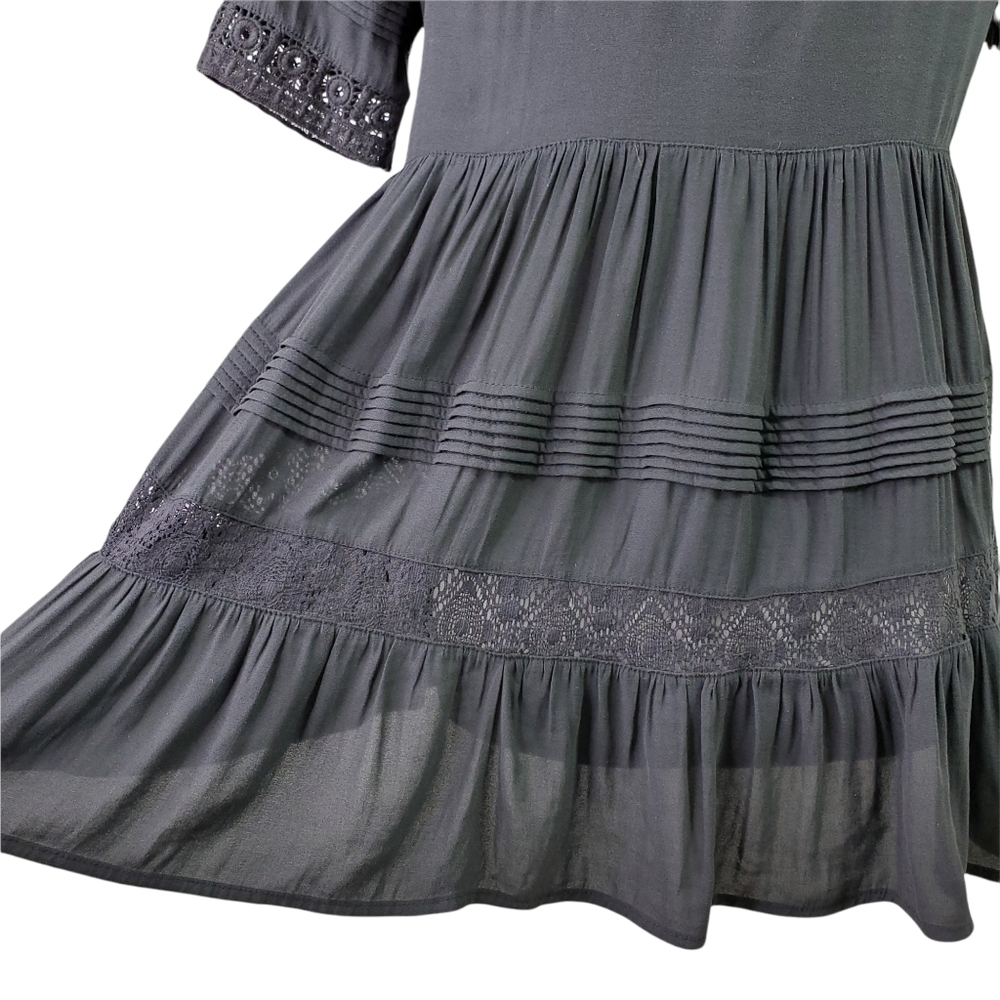 SOLD ~ MAEVE FLOWY TIERED LACE CUTOUT TUNIC TOP ~ XS - Picture 6 of 13
